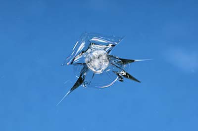 Windshield chip damage